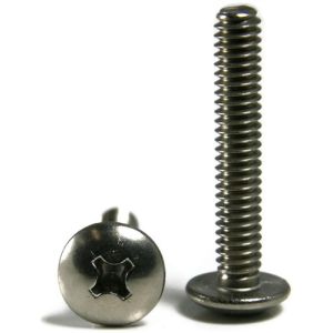 Litteäkupukanta koneruuvi #10-32 x 3/4", ruostumaton teräs, Fender back panel -ruuvi