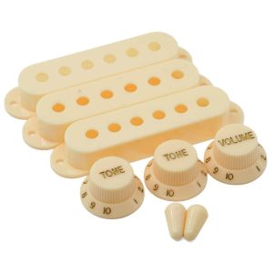 Strato mikrofonin kuori ja nuppi setti, vintage cream