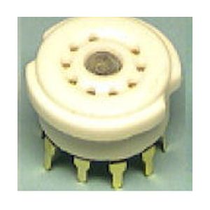 9PPCG 9-Pin Ceramic Gold Noval socket for PCB
