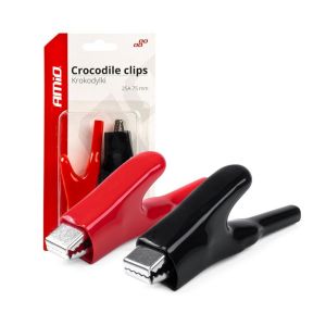 Crocodile clips 2pcs 25A 75mm