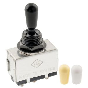Vaihtokytkin kahdelle mikrofonille, mustat kierteet, box-style