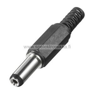 DC pistoke -liitin DC plugi 2.1 mm / 5.5 mm / metalliosa 14 mm