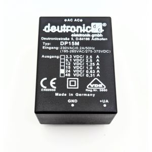 DP15M-24 AC/DC moduuli piirilevylle 24VDC/0.63A