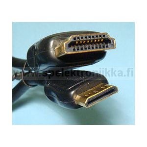 HDMI A uros / Mini C HDMI kaapeli 3 m Hi Speed kullatut kontaktit