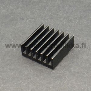 Jäähdytyslevy MALLI 7 musta 14 x 14 x 6 mm tarra pohjassa SMD komponenteille SMD IC-piireille