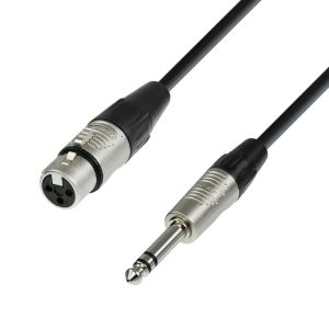 Mikrofonikaapeli REAN XLR naaras - 6.3mm stereoplugi liittimillä, 3m