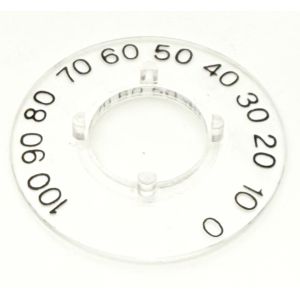Asteikkolevy BM1 nupille läpinäkyvä 10 -100 merkit