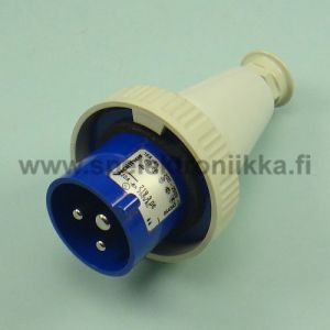 219306 -  Pin & Sleeve Connector, 16 A, 240 V, Cable Mount, Plug, 2P+E, Blue