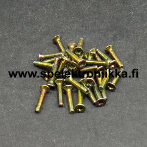 Koneruuvi 2.5 x 12 mm ristipää phillips uppokanta 10 kpl