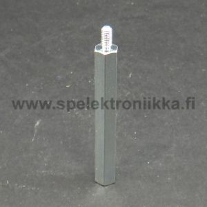 Metallinen korotepala erotepala malli 25. ulkokierre 3mm sisäkierre 3mm korotus 45mm