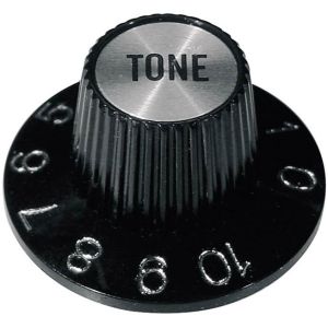 TC/SG tonenuppi Fender -style black/chrome TNUPTBC