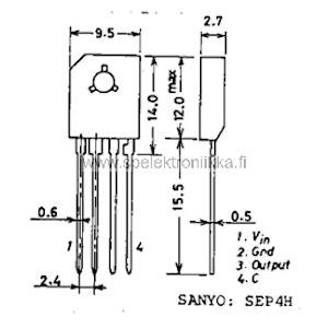 LA5005 Low Drop 5V 60mA SEP-4H kotelo