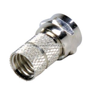 F -liitin, kierrettävä nikkelöity kupari ammattilaatua 6.8 - 7.0 mm kaapelille