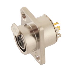 Mini XLR naaras 3-nap laiterunkoon, laippakiinnitys