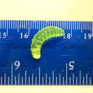Larva maggot Chartreuse fluorescent size approx. 20 mm is sold in 10 pcs bags