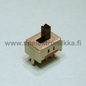 Liukukytkin piirilevylle 2 x ON - ON miniatyyrimalli rasteri 2 mm