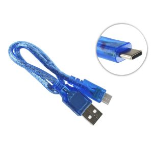 Lyhyt USB C - USB A johto kehitysalustoille