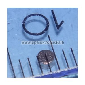 Nappimallin Rare earth magneetti 1 x 2 mm