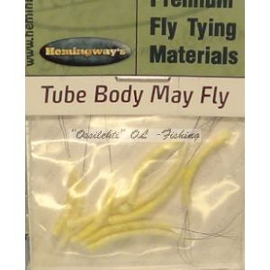 Hemingway's Mayfly Tube Body Light Yellow Small