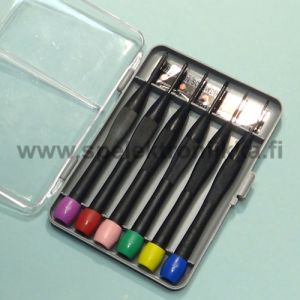 Screwdriver set 6-bit mini screwdriver for electronics with cross head and spindle head