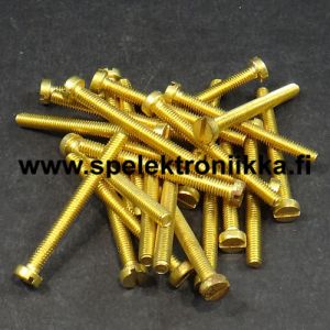 Messinkiruuvi uraruuvi M4 x 40 koneruuvi talttaura 1kpl