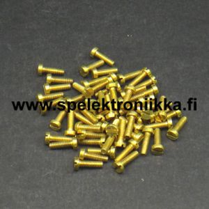 Messinkiruuvi koneruuvi 3 x 10 mm talttaura 1 kpl