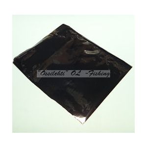Musta kiiltävä ohut muovifolio n. 180 x 220mm