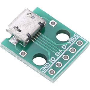 Micro USB A naaras adapterikortti piirilevyllä voi kiinnittää laitteeseen