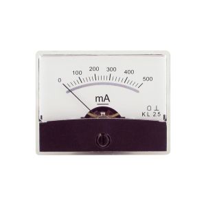 Analoginen taulumittari / paneelimittari peilillä, alue 0 - 500mA DC