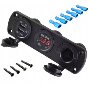 Monitoimipaneeli malli 2 veneeseen mönkijään IP44 suojaus lähdöt Tup.syt./Jännite/USBx2