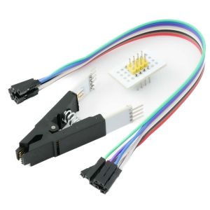 DIP-8 SO-8 SOP-8 SOIC-8 piirien testiklipsi DuPont-johdoilla + piirilevyadapteri