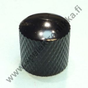 Metallinuppi 18 x 18 push to fit musta dome 6 mm akselille