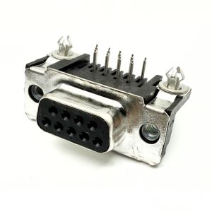 D9-naarasliitin piirilevylle - kulma