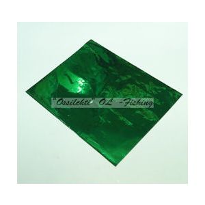 Tummemman vihreä metallinhohtoinen ohut muovifolio n. 180 x 220mm