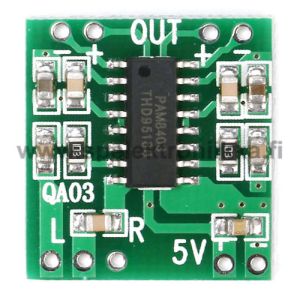 PAM8403 D -luokan vahvistinmoduuli 2x2.5W minikokoinen piirilevy