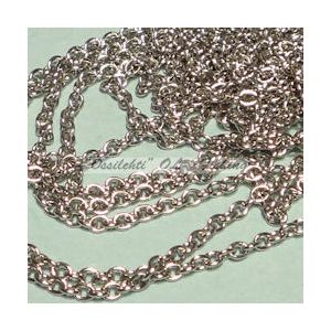 Pilkkiketju ruostumaton teräs 0.4mm vetolujuus n. 10kg juotetut ovaalilenkit 1m