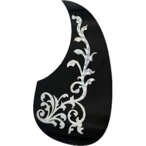 Kitaran pleksi black/hologramsilver, liimapinta, teardrop style BLKABATEAR
