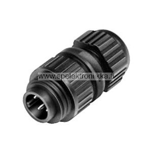 Pyöröliitin johtoon 400V 16A IP67 uros 4 nap