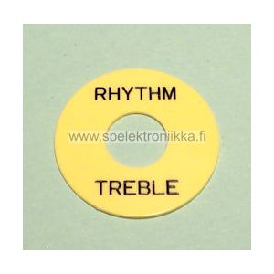 LP -tyylin kytkimen peitelevy BLUES34CM Cream musta teksti
