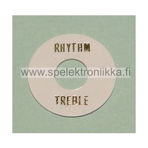 LP -tyylin kytkimen peitelevy BLUES3WH White kulta teksti