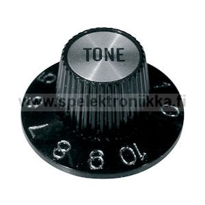 TC/SG tonenuppi Fender -style black/crome TNUPTBC