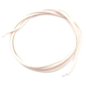 Kangaspäällinen Valkoinen monisäikeinen ESITINATTU push-back vintagejohdin 22 AWG 1m