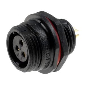 Vedenpitävä pyöröliitin runko IP68 13A runko 3 nap.