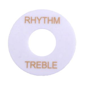 LP -mikkikytkinlevy, valkoinen, kullattu teksti