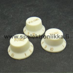 ST nuppisarja Vintage White 1 x volume 2 x tone GOLD printing