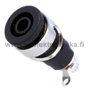 Turvabanaanihylsy eristetty 4mm musta abikoliitin