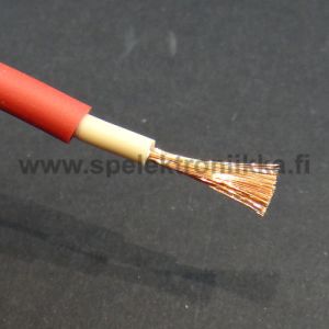 Monisäikeinen taipuisa tuplaeristeinen PVC mittajohto punainen 1 mm²