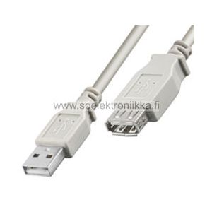 USB A uros - USB A naaras, USB 2 jatkojohto 5m (passiivinen)