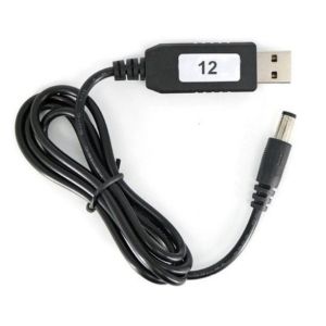USB DC/DC step up muunnin 5V/12V 2.1/5.5mm DC plugi päässä