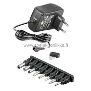 Säädettävä reguloitu hakkuriverkkolaite 3 - 12 VDC / 2.25A